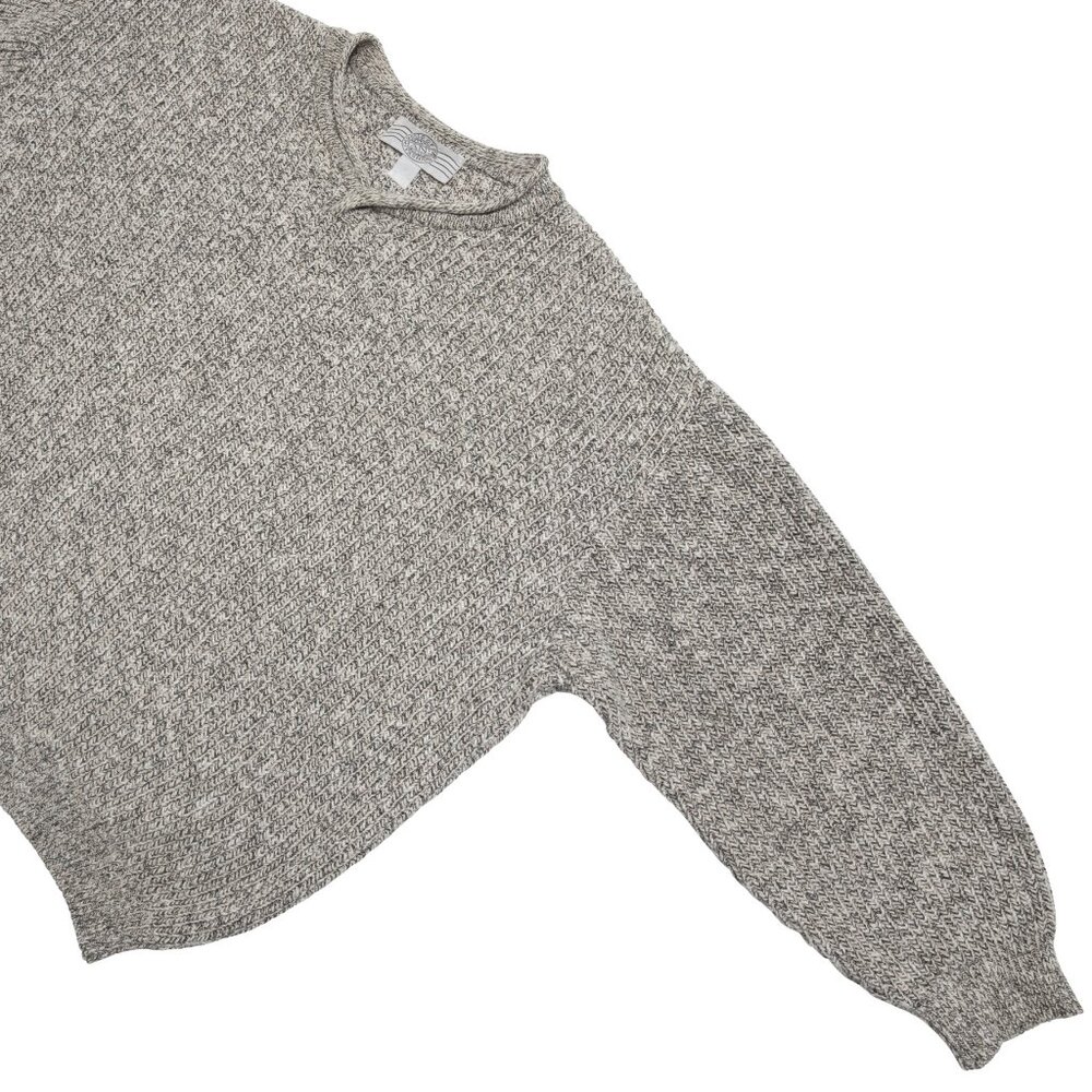 Sundazed (Germany) 80s Heavy Guage Marled Yarn Ribbed Fisherman's Knit : L